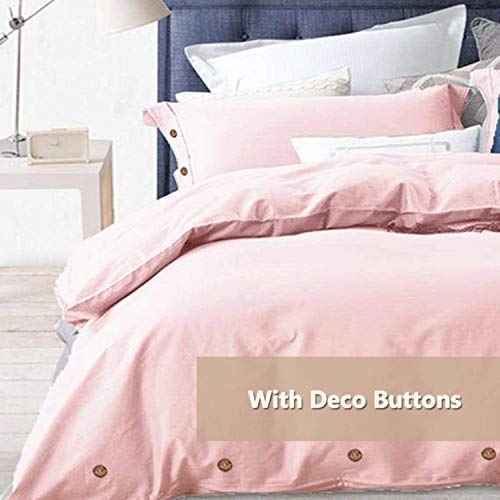 NANKO Pink Duvet Cover Queen, 3 Piece Set NANKO Pink Quilt Cowl Queen, three Piece Set - Luxurious Microfiber Comforter Bedding Covers 90x90，20x26 Pillowcases- Males and Girls Bed room Decor, Pink.