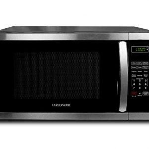 Farberware 1.1 Cu. Ft. Stainless Steel Countertop Microwave Oven With 6 Cooking Programs, LED Lighting, 1000 Watts