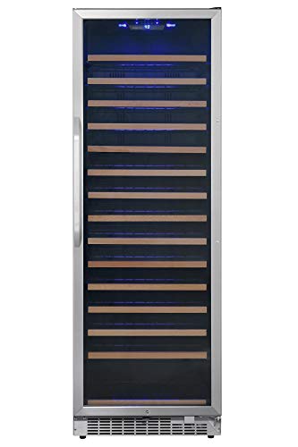 EdgeStar CWR1662SZ 24 Inch Wide 151 Bottle Capacity Free Standing Single Zone Wine Cooler with Even Cooling Technology