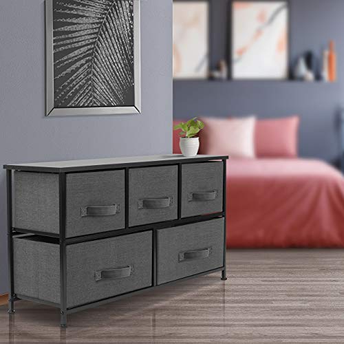 Sorbus Dresser with 5 Drawers - Furniture Storage Chest Tower Unit for Bedroom Bundle Dimensions: 39.5 x 11.9 x 24.6 inches