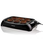 Ovente Electric Indoor Grill with Non-Stick 13 x 10 Inch Plate and Temperature Control, Compact and Slim Design, 1000 Watts Perfect for Steaks, Chicken, Black (GD1632NLB)