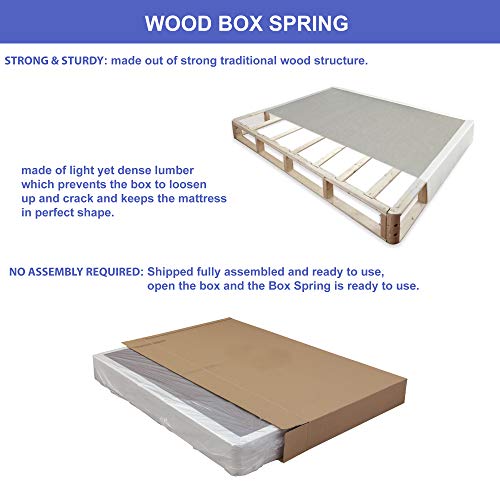 Spring Solution 8-inch Fully Assembled Long Lasting Split Box Spring Resolution 8-inch Totally Assembled Lengthy Lasting Cut up Field Spring For Mattress, Deluxe Assortment,Queen.