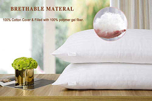 SWTMERRY- Bed Pillows for Sleeping 2 Pack Queen Hypoallergenic SWTMERRY- Mattress Pillows for Sleeping 2 Pack Queen Hypoallergenic | Cooling Gel Pillows Queen Dimension | Down Different Pillows Queen Mushy | Resort Luxurious Reserve Assortment Pillow, White.
