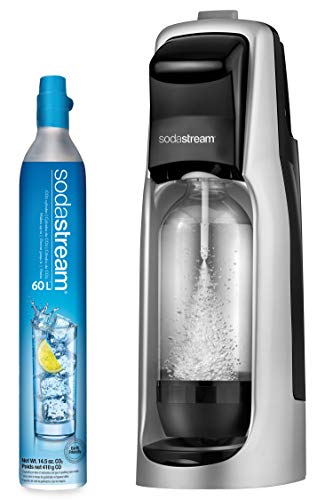 SodaStream Jet Sparkling Water Maker (Silver), with CO2 and BPA free Bottle