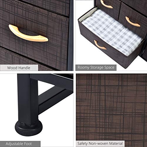 NSdirect Dresser Organizer with 5 Drawers - Wide Fabric Dresser Tower Storage Bundle Dimensions: 32.7 x 11.four x 31.zero inches