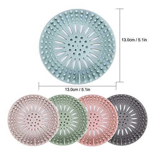 Hair Catcher Durable Silicone Hair Stopper Shower Drain Hair Catcher Durable Silicone Hair Stopper Shower Drain Covers Easy to Install and Clean Suit for Bathroom Bathtub and Kitchen 5 Pack.