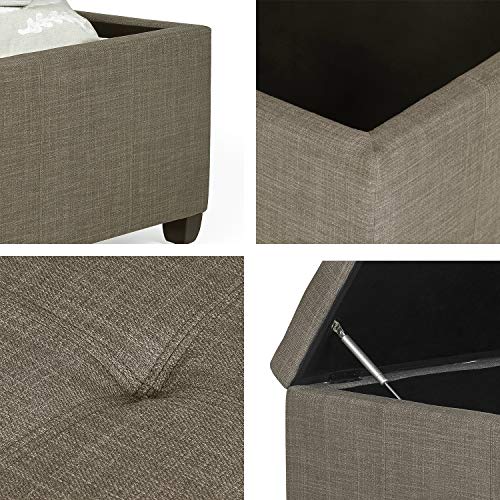 Joveco Gray Ottoman 28.9" Tufted Storage Bench Joveco Gray Ottoman 28.9" Tufted Storage Bench for Residing Room Bed room (Grey)