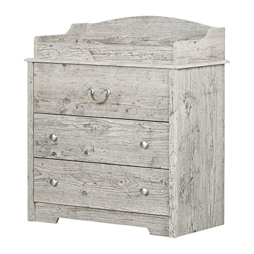 South Shore 11894 Aviron Changing Table with Drawers, Seaside Pine
