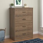 Mainstays 4-Drawer Dresser, Rustic Oak