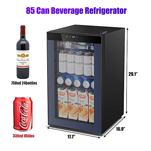 Kismile 85 Can Beverage Refrigerator Cooler,2.3 Cu.ft Mini Fridge Kismile 85 Can Beverage Fridge Cooler,2.three Cu.ft Mini Fridge with LCD Temperature Management for Soda,Beer or Wine,Drink Cooler Dispenser Counter high Fridge for Residence,Workplace or Bar (Grey).