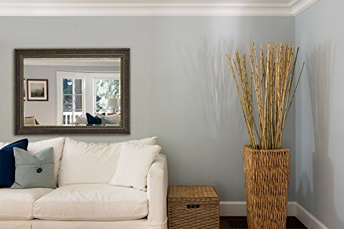 NEW Large Embellished Transitional Rectangle Wall Mirror NEW Giant Embellished Transitional Rectangle Wall Mirror | Luxurious Designer Accented Body | Strong Beveled Glass| Made In USA | Self-importance, Bed room, or Toilet | Hangs Horizontal or Vertical 30" x 40".