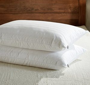 downluxe Goose Feather Down Pillow - Set of 2 Bed Pillows for Sleeping with Premium 100% Cotton Shell,Queen