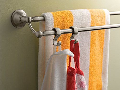 Moen Sage Collection 24-Inch Double Towel Bar, Spot Resist Brushed Nickel Guarantee: Restricted Lifetime Guarantee