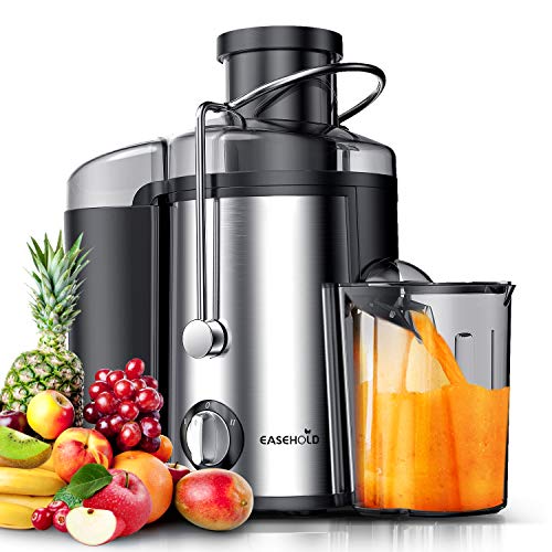 Easehold Juicer Machines Extractor 600W Centrifugal Juicers Electric Anti-Drip Dual Speed BPA-Free with Juice Jug and Pulp Container for Fruit Vegetable