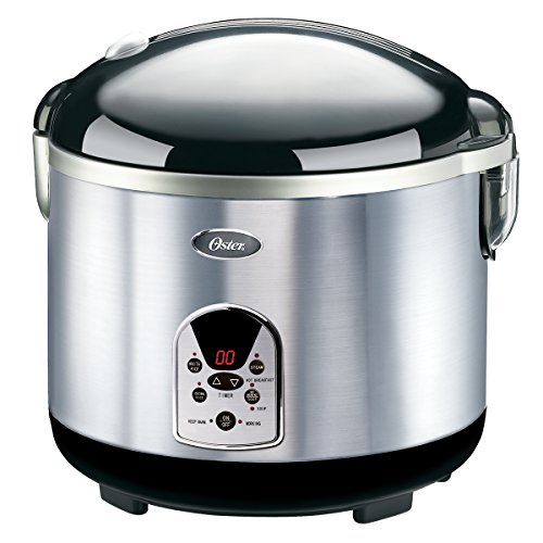 Oster 20-Cup Digital Rice Cooker, Black/Stainless Steel (003071-000-000)