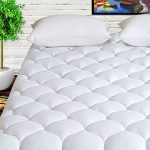 HARNY Mattress Pad Cover Queen Size 400TC Cotton Pillow Top Cooling Breathable Mattress Topper Quilted Fitted with 8-21" Deep Pocket