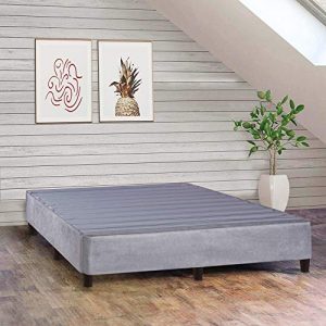 Spring Solution 13-Inch Plateform Bed For Mattress, Eliminate Need For Box Spring And Frame, King Size, Grey