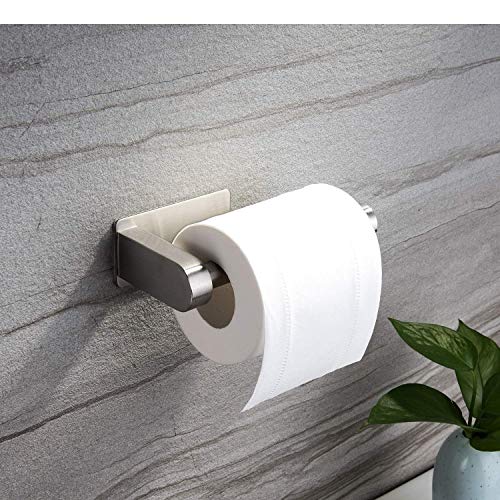 YIGII Self Adhesive Toilet Paper Holder - Bathroom Toilet Paper YIGII Self Adhesive Toilet Paper Holder - Bathroom Toilet Paper Holder Stand no Drilling Stainless Steel Brushed.