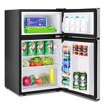 Mini Compact Refrigerator, Safeplus 3.2 cu ft. Unit Cold-Rolled Sheet Mini Refrigerator with Freezer, Dorm Fridge with Adjustable Removable Shelves