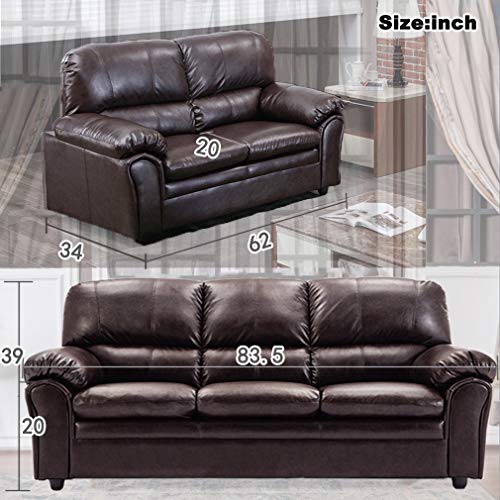 Couch Sectional Couch Couch Set PU Leather-based Couch Sectional Couch Couch Set PU Leather-based Loveseat Couch Modern Couch Sofa for Dwelling Room Furnishings three Seat Fashionable Futon 
