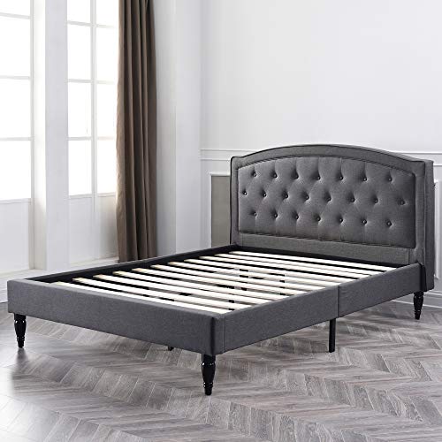 Classic Brands Wellesley Upholstered Platform Bed | Headboard and Metal Frame Launch Date: 2018-06-02T00:00:01Z