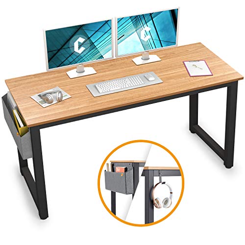 Cubiker Computer Desk 47" Sturdy Office Desk Modern Simple Style Table for Home Office, Notebook Writing Desk with Extra Strong Legs, Natural