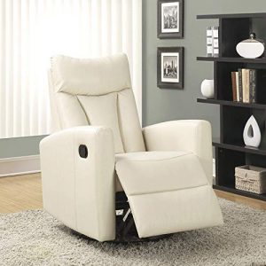 Monarch Specialties (white) Recliner chair, 30" L x 30" W x 41" H