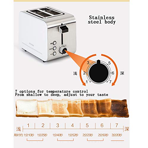 Toaster,2 Slices Of Toaster, Stainless Steel, Extra Wide 2Slice Long Slot Toaster Toaster,2 Slices Of Toaster, Stainless Steel, Extra Wide 2Slice Long Slot Toaster,7 Browning Setting Warming Rack/High-Lift/Cancel/Automatic Toaster,Pink.