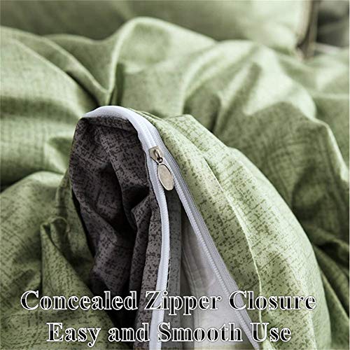Argstar 3 Pcs Green Duvet Cover Queen Size Argstar three Pcs Inexperienced Cover Cowl Queen Measurement, Reversible Texture Sample Bedding Set with Zipper, Light-weight Microfiber Comforter Cowl, 1 Cover Cowl and a couple of Pillowcovers.