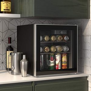 Cloud Mountain 60 Can or 18 Bottles Beverage Refrigerator or Wine Cooler with Glass Door for Beer, soda or Wine - Mini Fridge Used in the Room, Office or Bar - Drink Freezer for Party