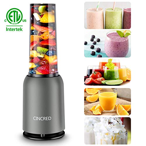 [Updated 2020 Version] Personal Countertop Blender for Milkshake, Fruit Vegetables Drinks, Smoothie, Small Mini Portable Food Blenders Processor Shake Mixer Maker with with 1 * 400ML Travel Cup