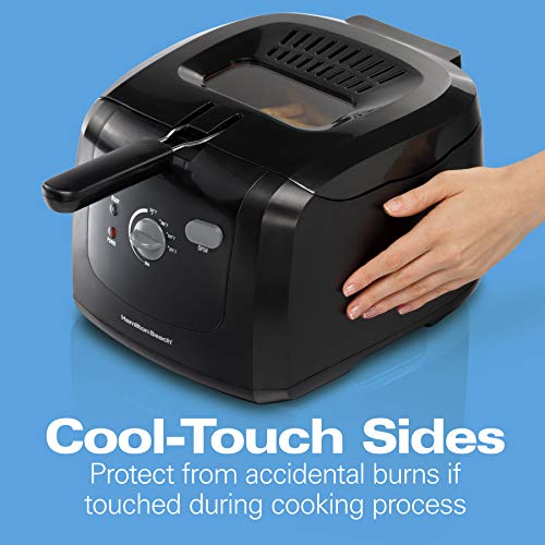Hamilton Beach Cool-Touch Deep Fryer, 8 Cups / 2 Liters Oil Capacity Hamilton Seaside Cool-Contact Deep Fryer, Eight Cups / 2 Liters Oil Capability, Lid with View Window, Basket with Hooks, 1500 Watts, Electrical, Black (35021).
