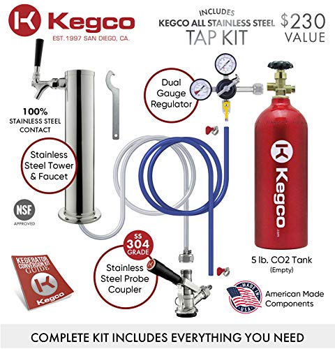 Kegco Kegerator Beer Keg Refrigerator Kegco Kegerator Beer Keg Fridge - Single Faucet - D System.