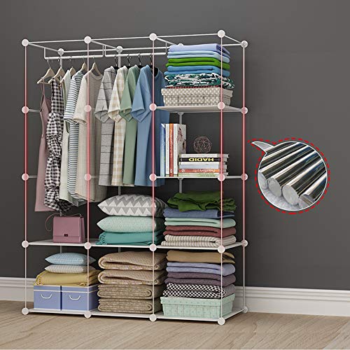 Combination Armoire, Premag Wood Pattern Portable Wardrobe For Hanging Clothes 