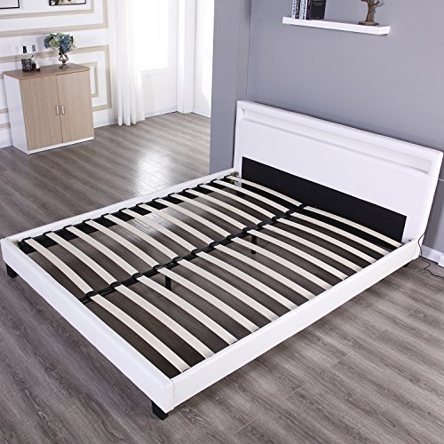 Bestmart INC Full Size Upholstered Platform Bedroom Bed Frame Leather Package deal Dimensions: 54.zero x 75.zero x 10.6 inches