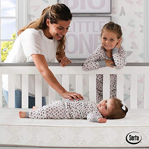 Serta Tranquility Eco Firm Innerspring Crib and Toddler Mattress Serta Tranquility Eco Agency Innerspring Crib and Toddler Mattress | Waterproof | GREENGUARD Gold Licensed (Pure/Non-Poisonous).