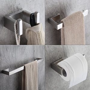 Fapully Four Piece Bathroom Accessories Set Stainless Steel Wall Mounted,Brushed Nickel Finished