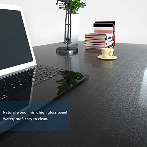 Foxemart Writing Computer Desk Modern Sturdy Office Desk Foxemart Writing Computer Desk Modern Sturdy Office Desk PC Laptop Notebook Study Table for Home Office Workstation, Black.