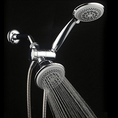 DreamSpa Luxury 36 Setting Large Showerhead and Hand-Shower DreamSpa Luxurious 36 Setting Giant Showerhead and Hand-Bathe Twin 3-Method-Combo by High Model Producer (Fastened and Handheld Bathe-Heads, Water-Diverter, Further Lengthy 6 ft Stainless Metal Bathe-Hose).