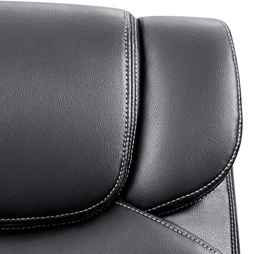 Furmax Mid Back Executive Office Chair Swivel Computer Task Chair Furmax Mid Again Government Workplace Chair Swivel Pc Job Chair with Armrests,Ergonomic Leather-based-Padded Desk Chair with Lumbar Assist(Black).