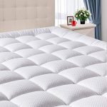 DOMICARE Queen Mattress Pad Cover with Deep Pocket (8"-21") - Cooling Pillowtop Cotton Quilted Mattress Pad - Down Alternative Hypoallergenic Fitted Mattress Topper