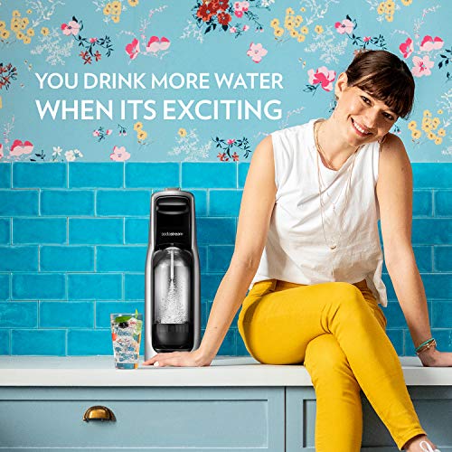 SodaStream Jet Sparkling Water Maker (Silver), with CO2 Guarantee: 2 Years
