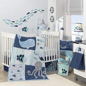 Lambs and Ivy Oceania 6-Piece Baby Crib Bedding Set
