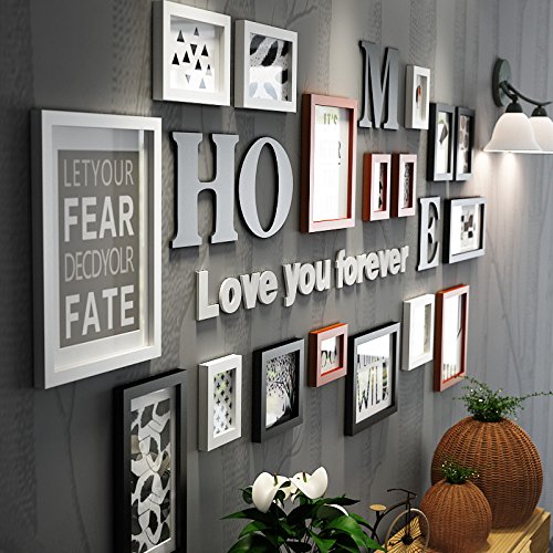 Anyi Picture Frames,17 Pcs Multi Pack Photo Frame Set Wall Gallery Kit Anyi Image Frames,17 Pcs Multi Pack Picture Body Set Wall Gallery Package, 5 11.6X15.5Cm, 4 15.7X20.8Cm, Three 23X28cm, Two 18X18cm, One 27.6X37.6Cm, Two 18X33.2Cm.