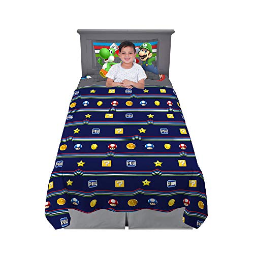 Franco Kids Bedding Soft Sheet Set, 3 Piece Twin Size, Super Mario