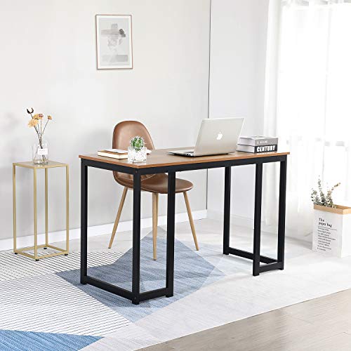 GreenForest Computer Desk 47'' Writing Study Desk GreenForest Computer Desk 47'' Writing Study Desk Modern Simple Style Laptop Table for Home Office Workstation, Walnut.