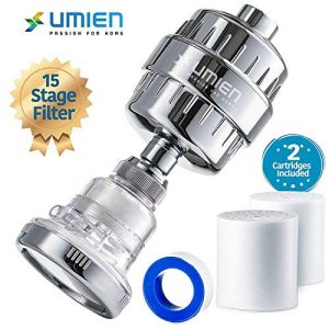 Luxury Filtered Shower Head Set - 15 Stage Shower Filter With a 3 Function Showerhead Filter Softens Hard Water Removes Chlorine, Fluoride, Lead - Includes 2 Filter Cartridges The Best Shower Filter