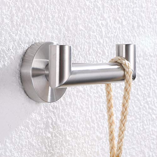 Bathroom Double Hook, Angle Simple Stainless Steel Bath Towel Holder Package deal Dimensions: 3.Eight x 0.2 x 1.9 inches