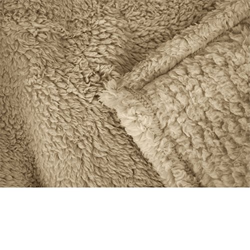 PAVILIA Luxury Sherpa Twin Size Bed Blanket PAVILIA Luxurious Sherpa Twin Measurement Mattress Blanket | Fluffy, Plush, Shaggy, Giant Throw for Sofa, Couch | Delicate, Light-weight, Microfiber | Stable Taupe Brown Bedding Blanket | 60 x 80 Inches.