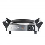 Duxtop ES-3102 1500W Portable Electric Cast Iron Cooktop Countertop Burner (Single) 7.4 Inches, Silver